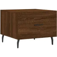 vidaXL Table basse marron imitation chêne 50x50x40 cm Bois composite
