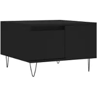 vidaXL Table basse noire 55x55x36,5 cm Bois composite