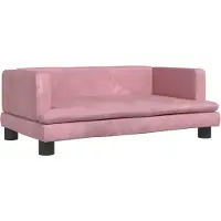 vidaXL Lit pour chien rose 80x45x30 cm velours
