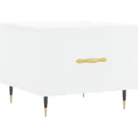 vidaXL Table basse blanc brillant 50x50x40 cm bois composite
