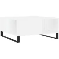 vidaXL Table basse blanche 80x80x36,5 cm Bois composite
