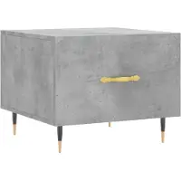 vidaXL Table basse gris béton 50x50x40 cm Bois composite