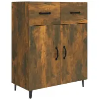 vidaXL Sideboard chêne fumé 69,5x34x90 cm bois composite