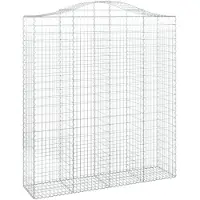 vidaXL Gabion voûté 200x50x220/240 cm fer galvanisé