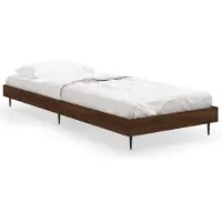 vidaXL Cadre de lit marron aspect chêne 75x190 cm Bois composite