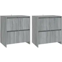 vidaXL Sideboards 2 pcs. Gris Sonoma 70x41x75 cm Bois composite