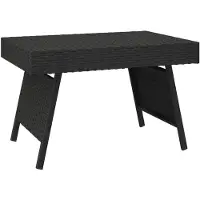 vidaXL Table d'appoint pliable noir 60x40x38 cm résine tressée