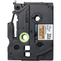 Brother Cassette à ruban TZe-PR831 pour étiqueteuse P-Touch Noir et Or