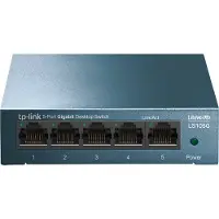 TP-LINK Commutateur de bureau Gigabit LS105G, 5 ports RJ45, 10/100/1000 Mbps, sans ventilateur