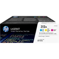 HP 312A LaserJet Toner Cyan/Magenta/Jaune Lot de 3