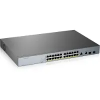 Zyxel 26 Port Managed Cctv Poe Switch Argenté One Size / EU Plug 220V