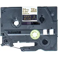 Brother TZe-RN54 ruban 24 mm (d'origine) - or sur bleu marine