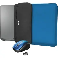 Trust Yvo - Housse d'ordinateur portable - 15.6" - bleu - avec Yvo Wireless Mouse