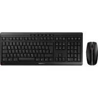 Cherry STREAM DESKTOP - Ensemble clavier et souris - sans fil - 2,4 GHz - Belgique - Interrupteur à clé : SX - Noir