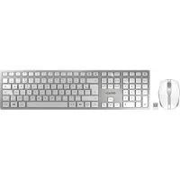 Cherry DW 9100 SLIM Desktop Set Clavier et Souris Sans Fil AZERTY Argent