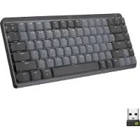 Logitech Master Series MX Mechanical Mini - Clavier - rétroéclairé - sans fil - Bluetooth LE - QWERTY - US International - Commutateur de touche : Clicky - Graphite