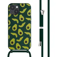 IMoshion Coque design en silicone avec cordon Apple iPhone 15 - Avocado Green