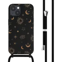 IMoshion Coque design en silicone avec cordon Apple iPhone 15 - Sky Black