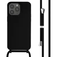 IMoshion Coque en silicone avec cordon Apple iPhone 15 Pro Max - Noir