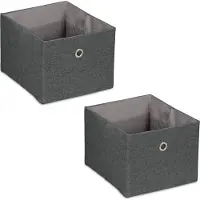 Relaxdays 2x boîte de rangement (20.50 cm, 8 l, 2x)