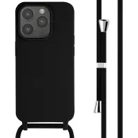 IMoshion Coque en silicone avec cordon Apple iPhone 15 Pro - Noir