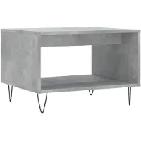 vidaXL Table basse gris béton 60x50x40 cm Bois composite