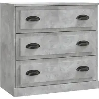 vidaXL Sideboard gris béton 70x35,5x67,5 cm Bois composite