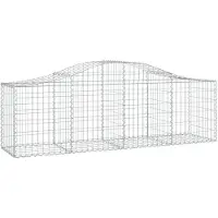 vidaXL Gabion avec arc surélevé 200x50x60/80 cm Fer galvanisé