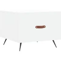 vidaXL Table basse blanche 50x50x40 cm bois composite