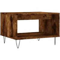 vidaXL Table basse chêne fumé 60x50x40 cm bois composite