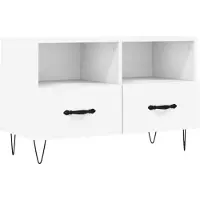 vidaXL Meuble TV Blanc 80x36x50 cm Bois d'ingénierie