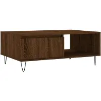 vidaXL Table basse marron imitation chêne 90x60x35 cm Bois composite
