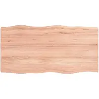 vidaXL Dessus de table bois massif traité bordure assortie