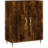 vidaXL Sideboard chêne fumé 69,5x34x90 cm bois composite