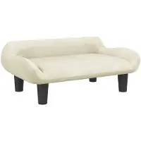 vidaXL Lit pour chien crème 70x40x24 cm velours