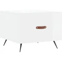 vidaXL Table basse blanc brillant 50x50x40 cm bois composite