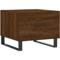 vidaXL Table basse marron imitation chêne 50x50x40 cm Bois composite