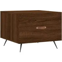 vidaXL Table basse marron imitation chêne 50x50x40 cm Bois composite