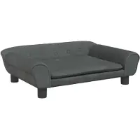 vidaXL Canapé pour enfants gris foncé 70x45x26 cm velours