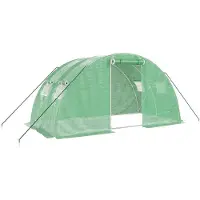 vidaXL Serre avec cadre en acier vert 8 m² 4x2x2 m