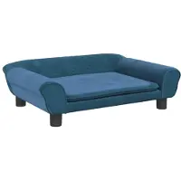 vidaXL Canapé pour enfants bleu 70x45x26 cm velours