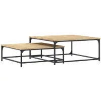 vidaXL Tables gigognes 2 pcs. chêne Sonoma bois composite