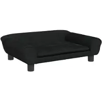 vidaXL Canapé pour enfants noir 70x45x26 cm velours