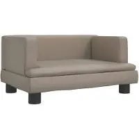 vidaXL Hundekorb 60x40x30 cm künstlicher Leder Cappuccinocente