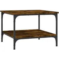 vidaXL Table basse chêne fumé 55x55x40 cm bois composite