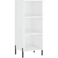vidaXL Sideboard blanc brillant 34,5x32,5x90 cm Matériau dérivé du bois