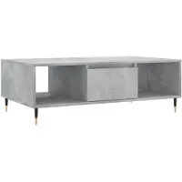 vidaXL Table basse gris béton 104x60x35 cm Bois composite