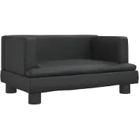 vidaXL Lit pour chien noir 60x40x30 cm similicuir