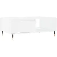 vidaXL Table basse blanche 90x60x35 cm Bois composite
