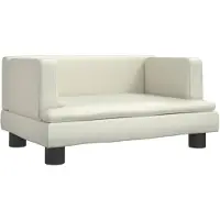 vidaXL Lit pour chien crème 60x40x30 cm similicuir